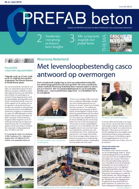 Constructief Prefab krant nr. 6 Thema Cascos Hoogbouw prefab beton
