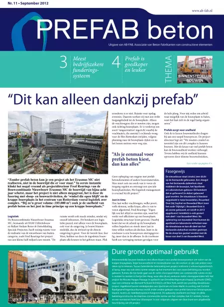 Constructief Prefab krant nr. 11 Thema Binnenstedelijk dl1 prefab beton