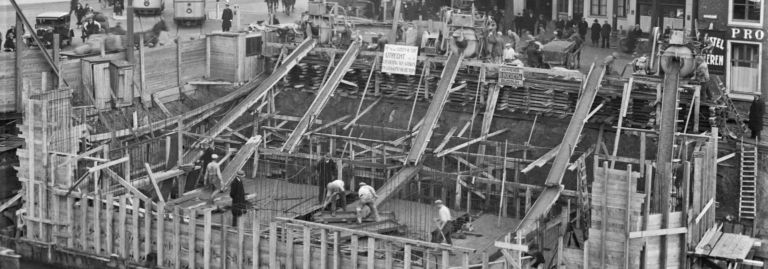 Utrechts Archief storten beton Vaartscherijnbrug