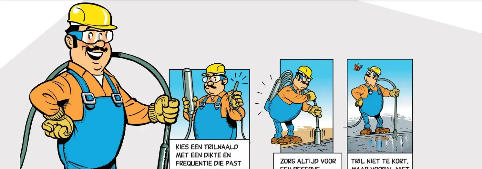 Poster Verdichten van betonspecie