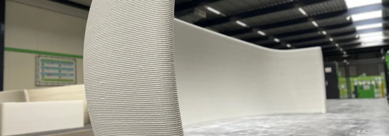 Afbeelding van een 3-D geprint balkon