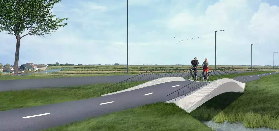 Fietsbruggen in 3D-geprint beton Fietsbruggen in 3D-geprint beton