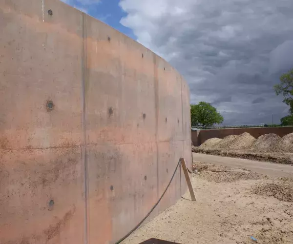 Betonhuis-Betonmortel-Gekleurd beton-RWZI Hilversum