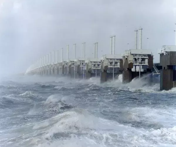 Oosterscheldedam (beelmateriaal van RWS)