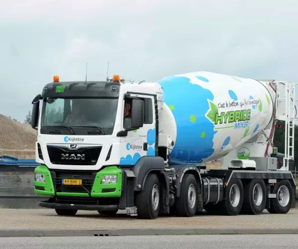 Betonmortel-Hybride truckmixer