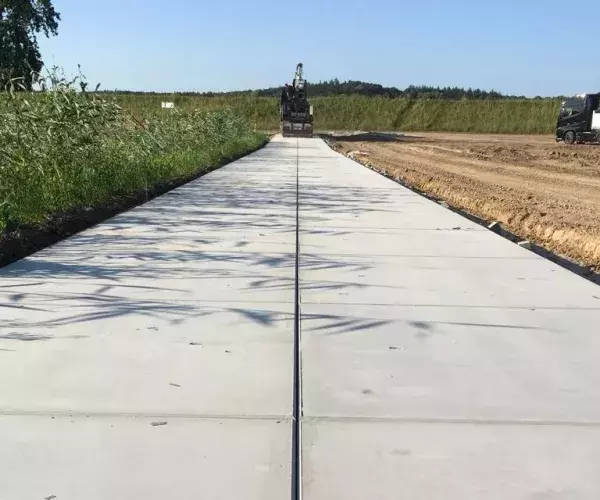 Kavelpad op boomkwekerij