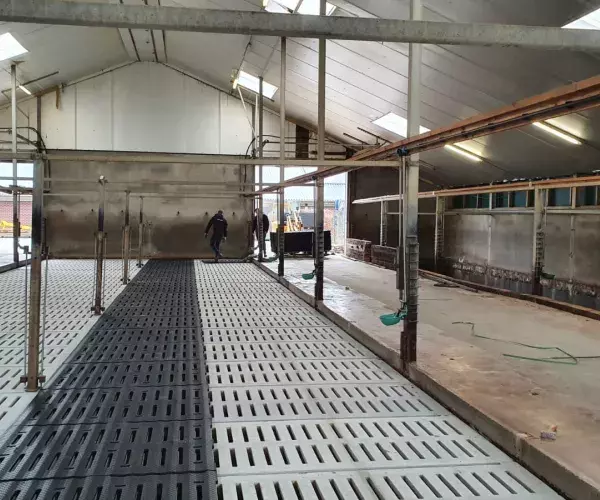 Roostervloer beton ipv hout