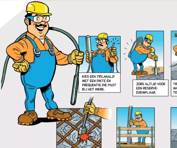 Poster Verdichten van betonspecie