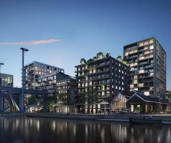 Oostenburg avond. Hillen & Roosen / OZ / Workshop Architecten