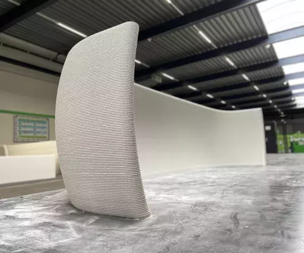 Afbeelding van een 3-D geprint balkon